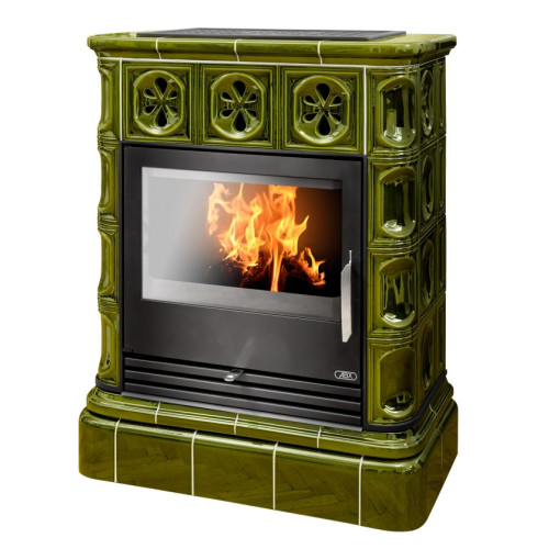 Kachlová kamna ABX Skotia s výměníkem, zelená